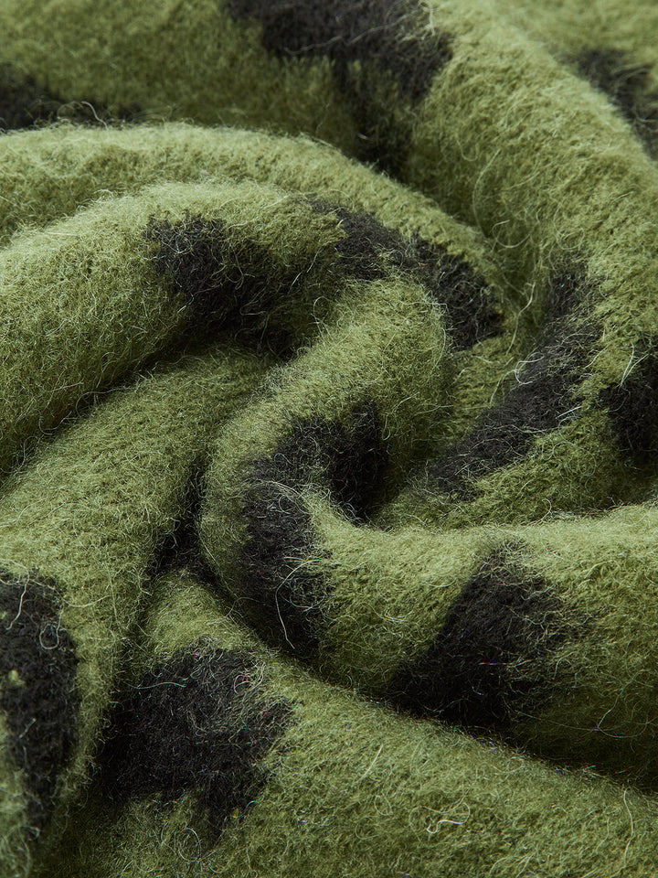 Wool-Blend Leopard Fuzzy Sweater  Liora Lane Boutique Sweaters