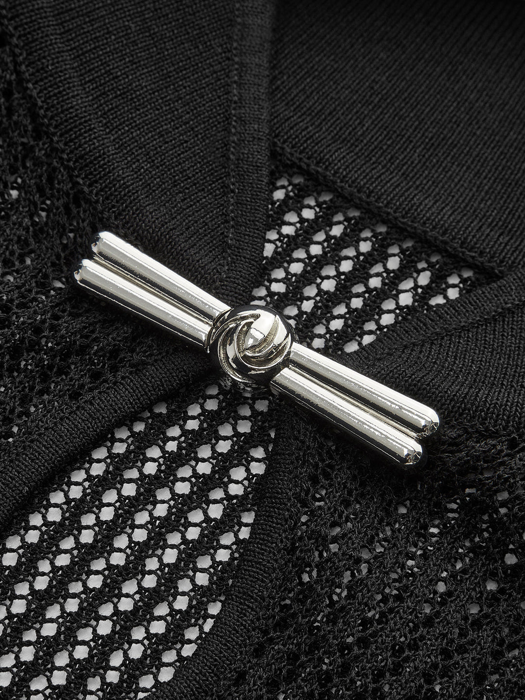 Keyhole Neckline Semi-Sheer Knit Top  Liora Lane Boutique Knit Tops