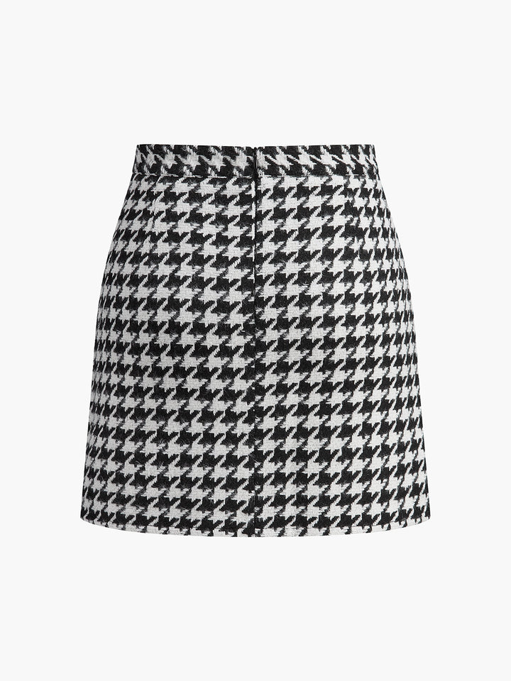 Plaid Tweed Mini Skirt  Liora Lane Boutique Skirts