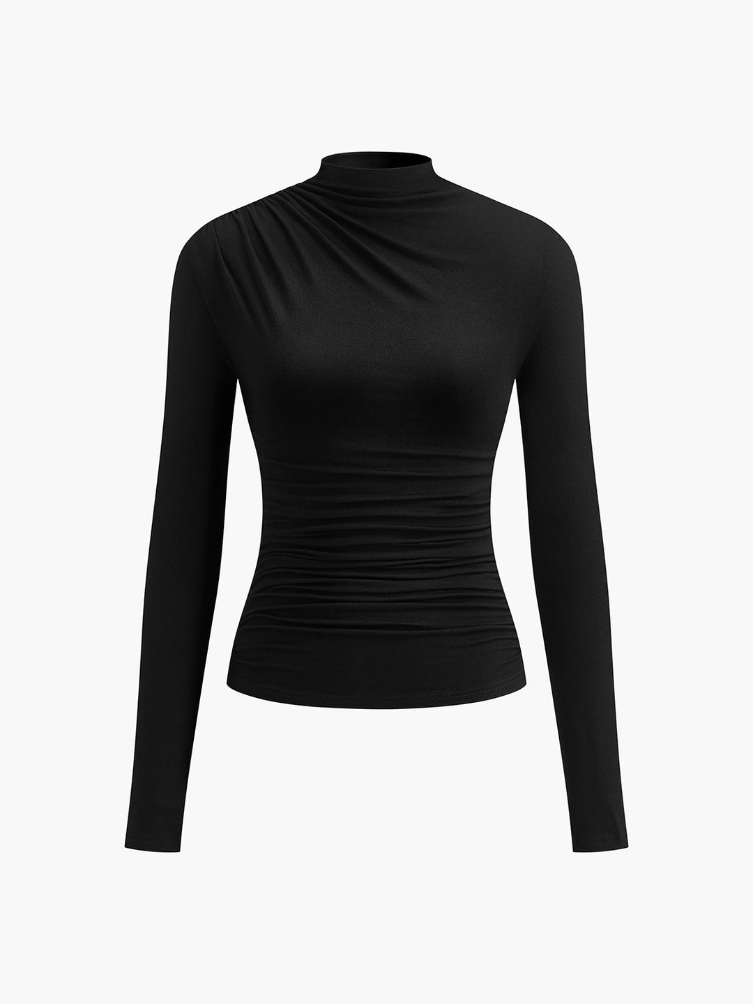 Ruching Long Sleeve Shirt  Liora Lane Boutique T-Shirts