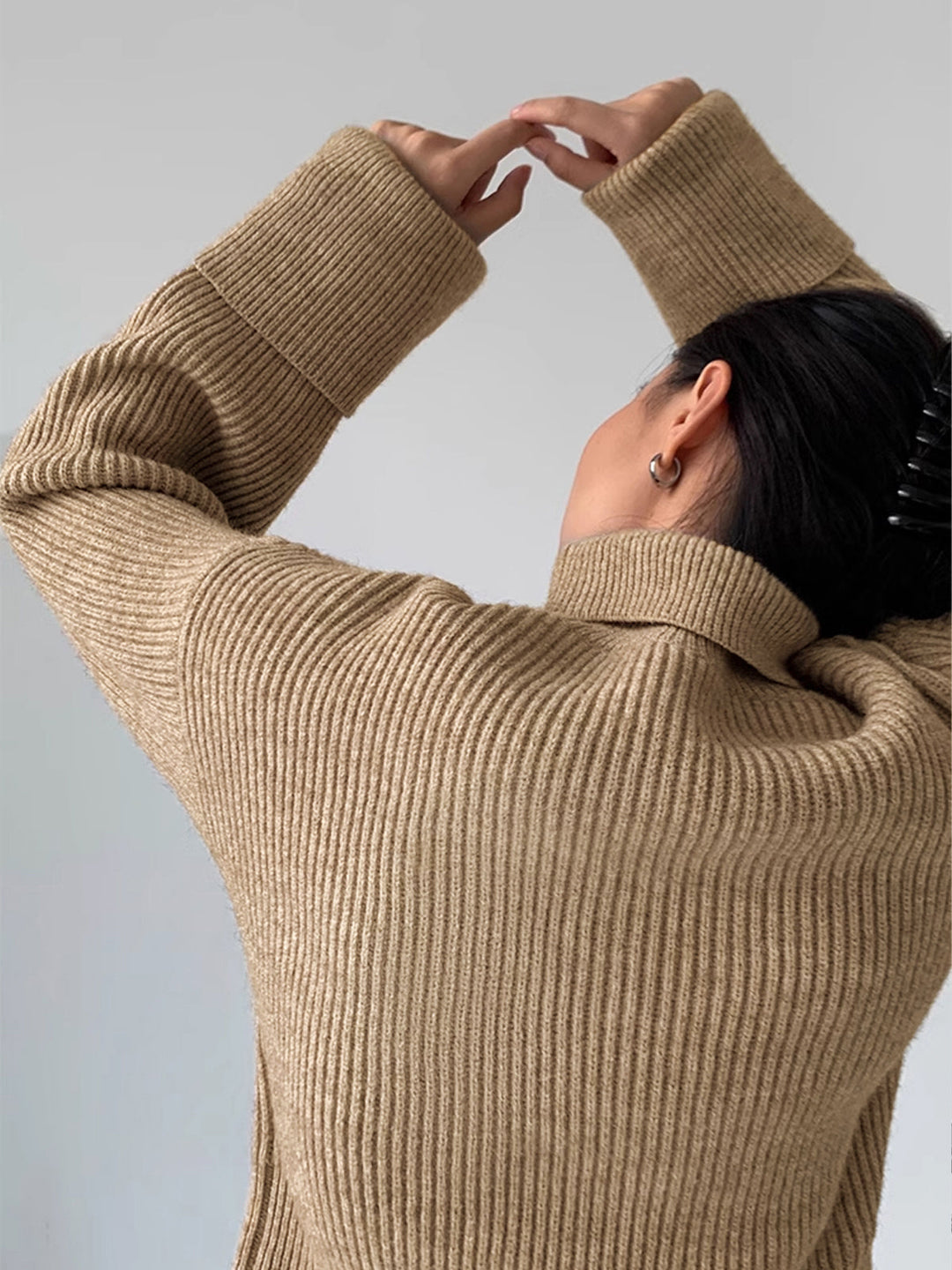 Turtleneck Ribbed Warm Sweater  Liora Lane Boutique Sweaters