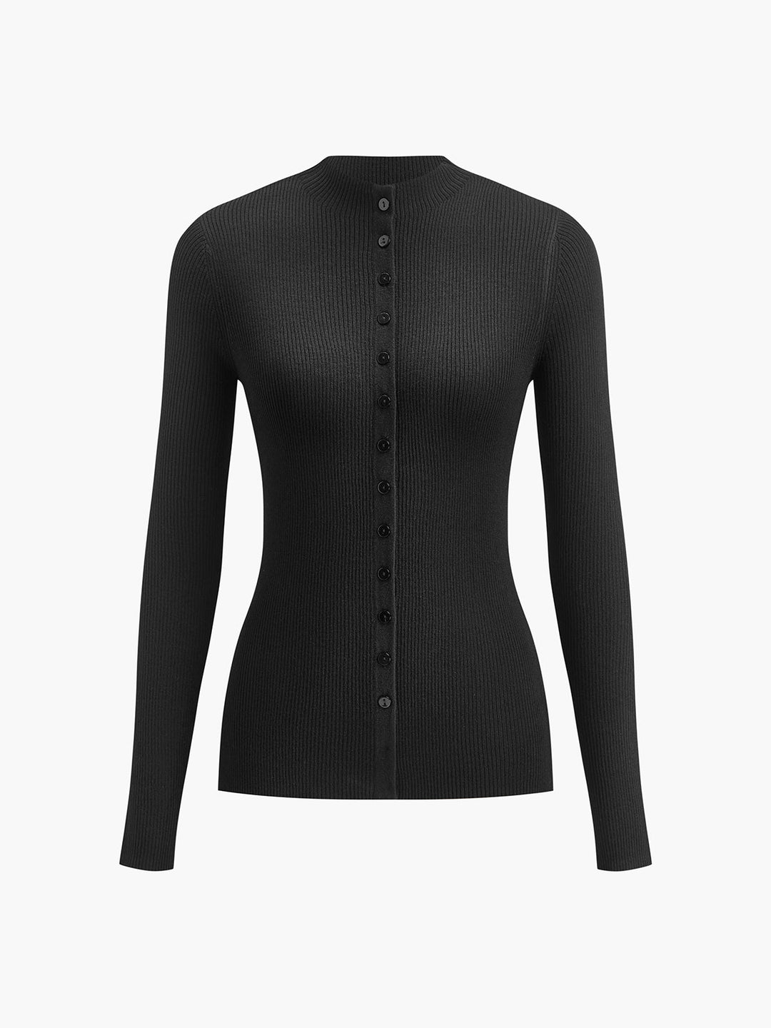 Button Down Skinny Knit Top  Liora Lane Boutique Knit Tops