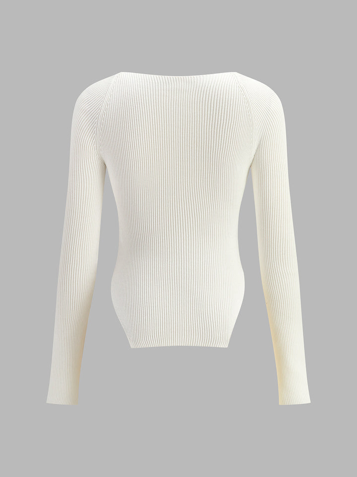 Sweetheart Long Sleeve Knit Top  Liora Lane Boutique Knit Tops