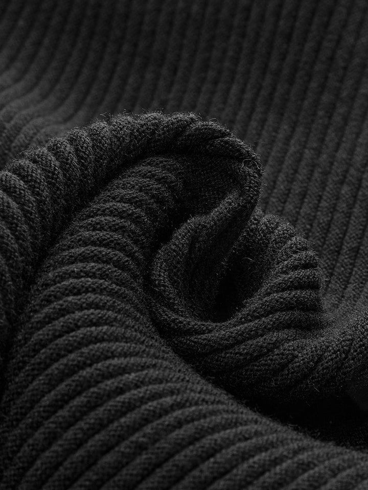 Mock Neck Sheer Panel Knit Top  Liora Lane Boutique Knit Tops