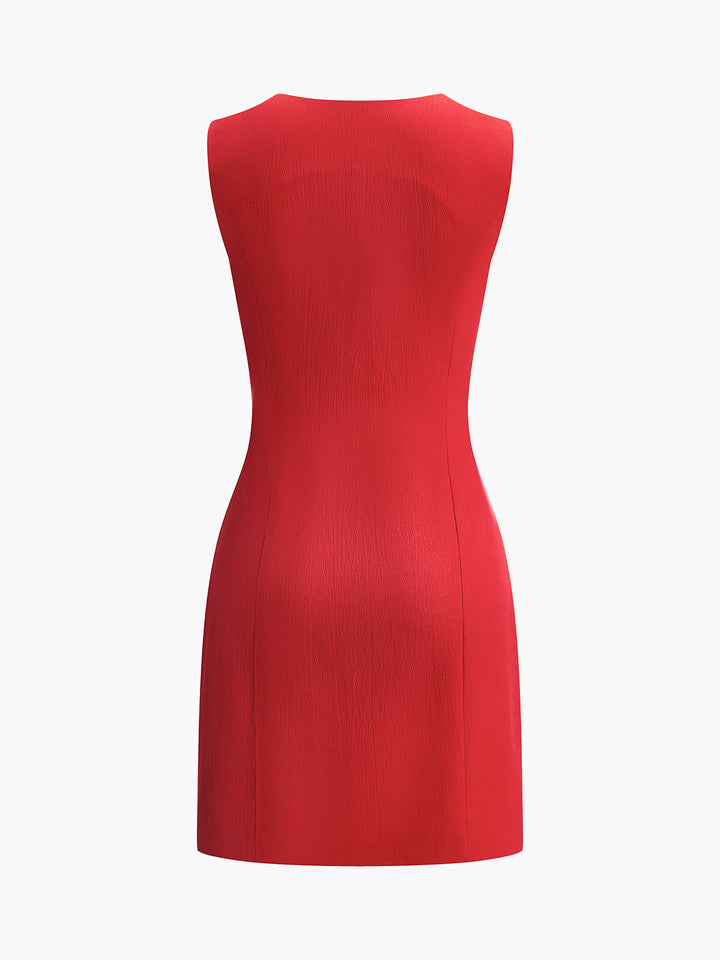 Snug V-Neck Sleeveless Short Dress  Liora Lane Boutique Dresses