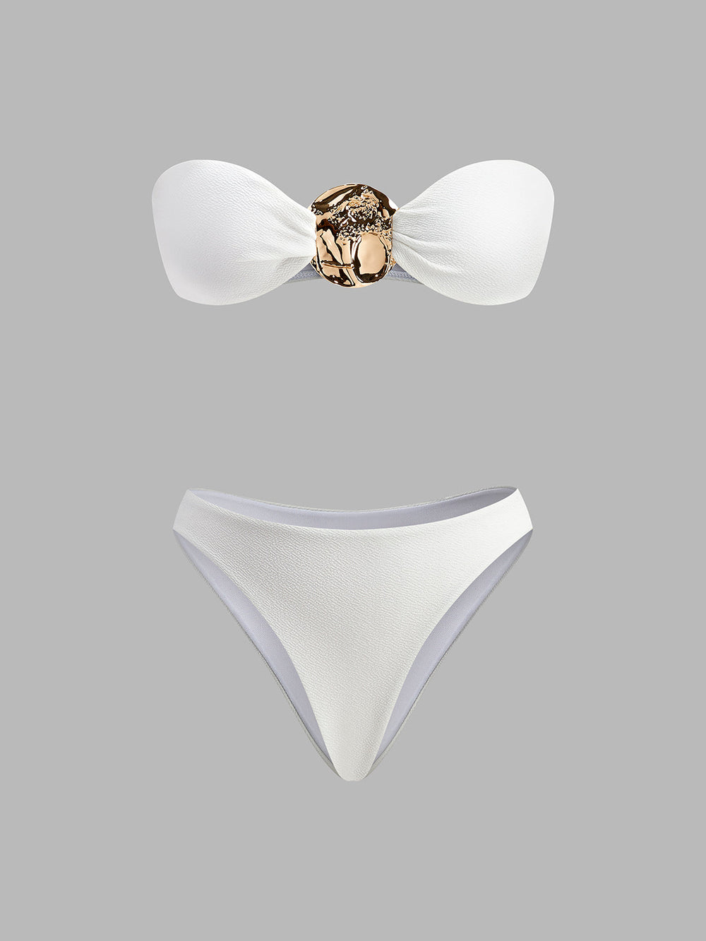 Gold Detail Bikini With Cover-Up  Liora Lane Boutique Bikini Sets