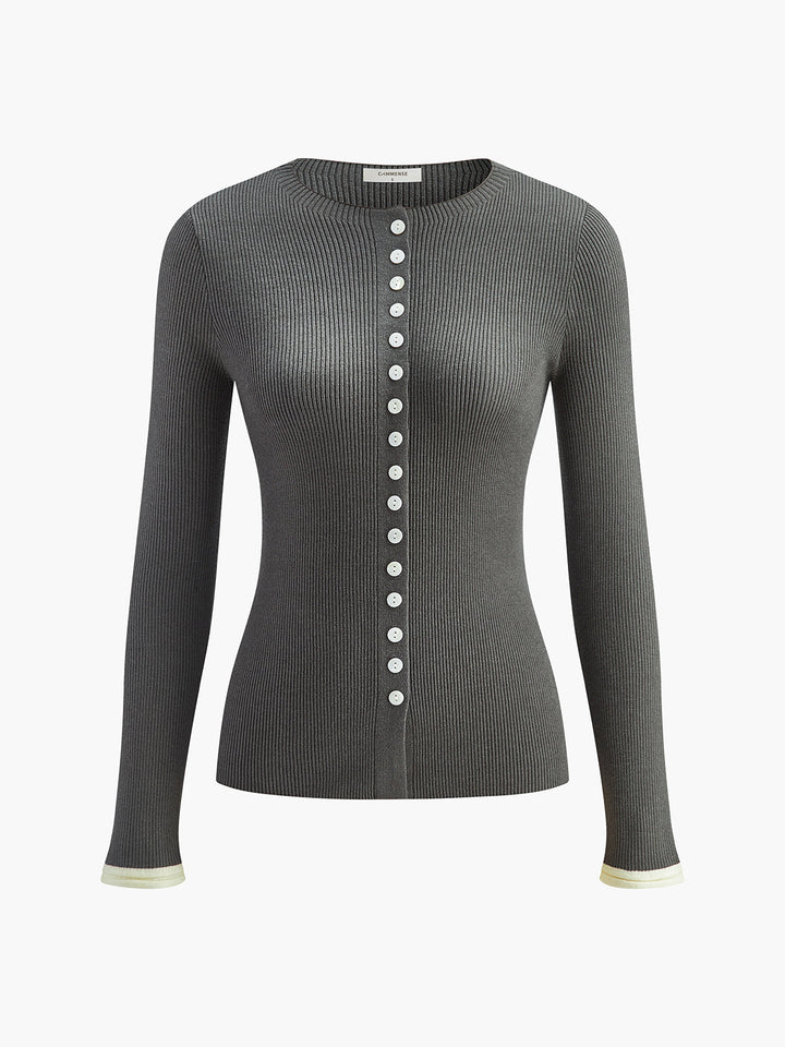 Plain Button Knit Cardigan  Liora Lane Boutique Cardigans