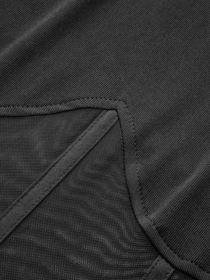 Sheer Mesh Combination Long Sleeve Top  Liora Lane Boutique T-Shirts