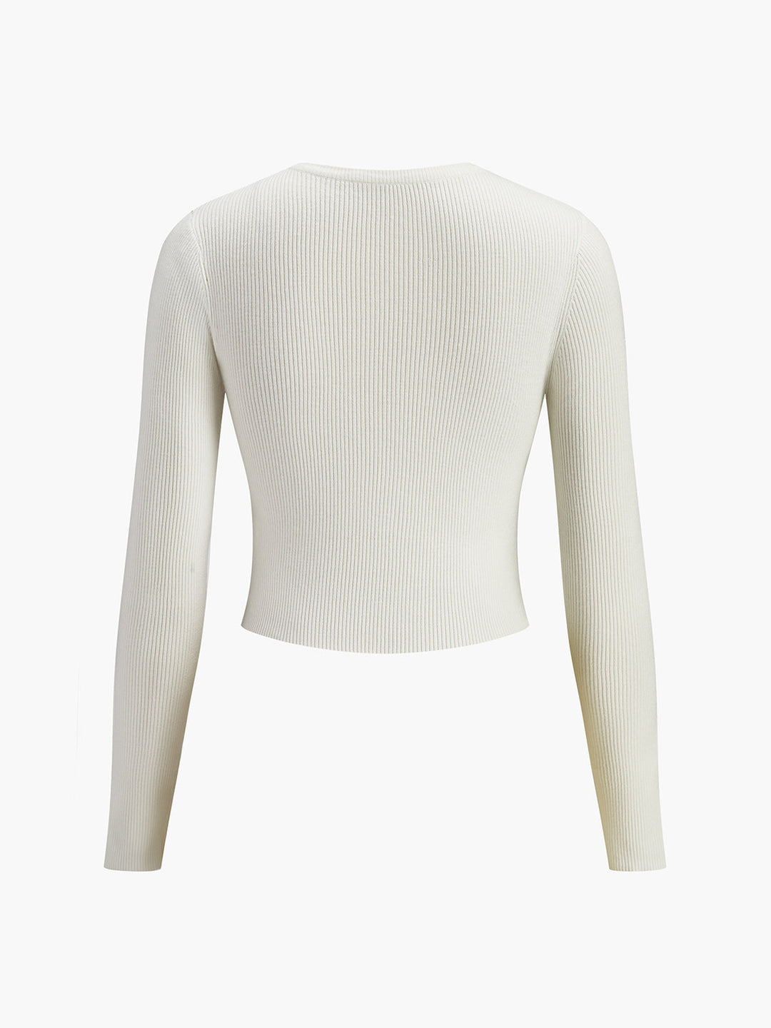 Shoulder-Cutout Ribbed Crop Sweater  Liora Lane Boutique Sweaters