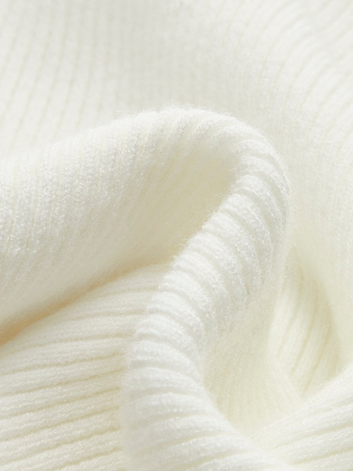 Shoulder-Cutout Ribbed Crop Sweater  Liora Lane Boutique Sweaters