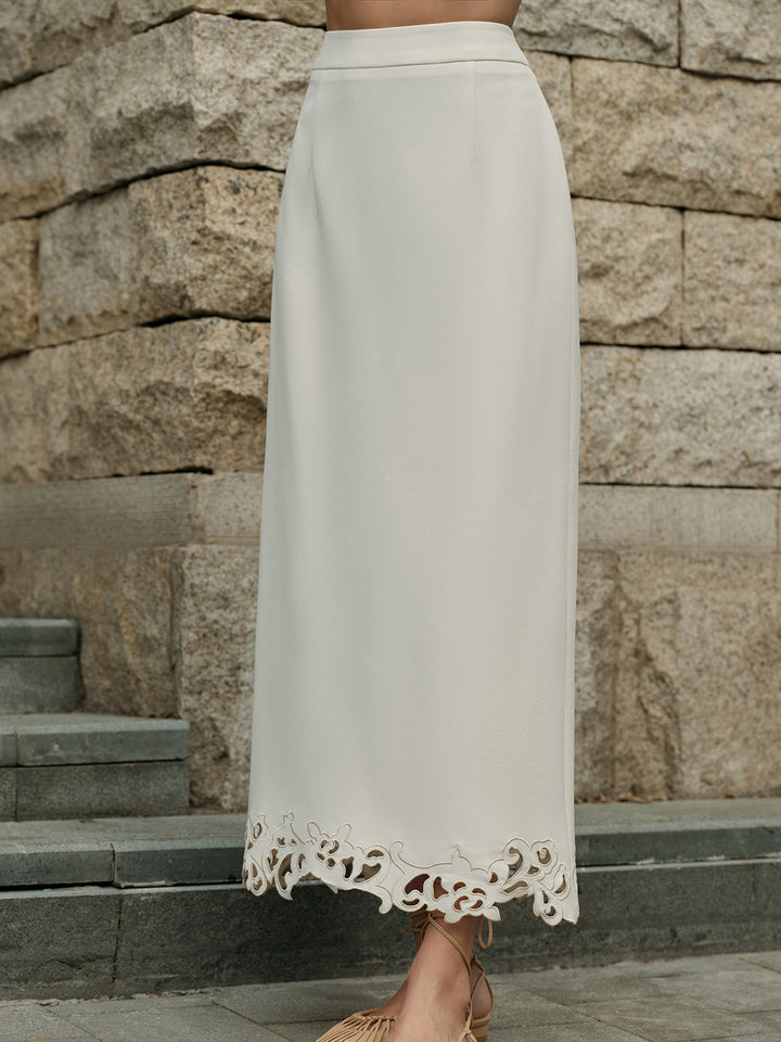 3D Embroidered A-Line Skirt  Liora Lane Boutique Skirts