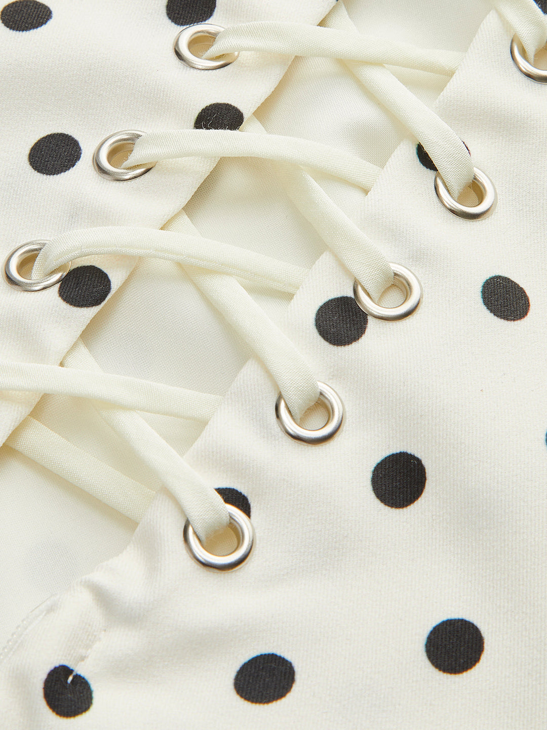 Polka Dot Lace-Up Back Dress  Liora Lane Boutique Dresses