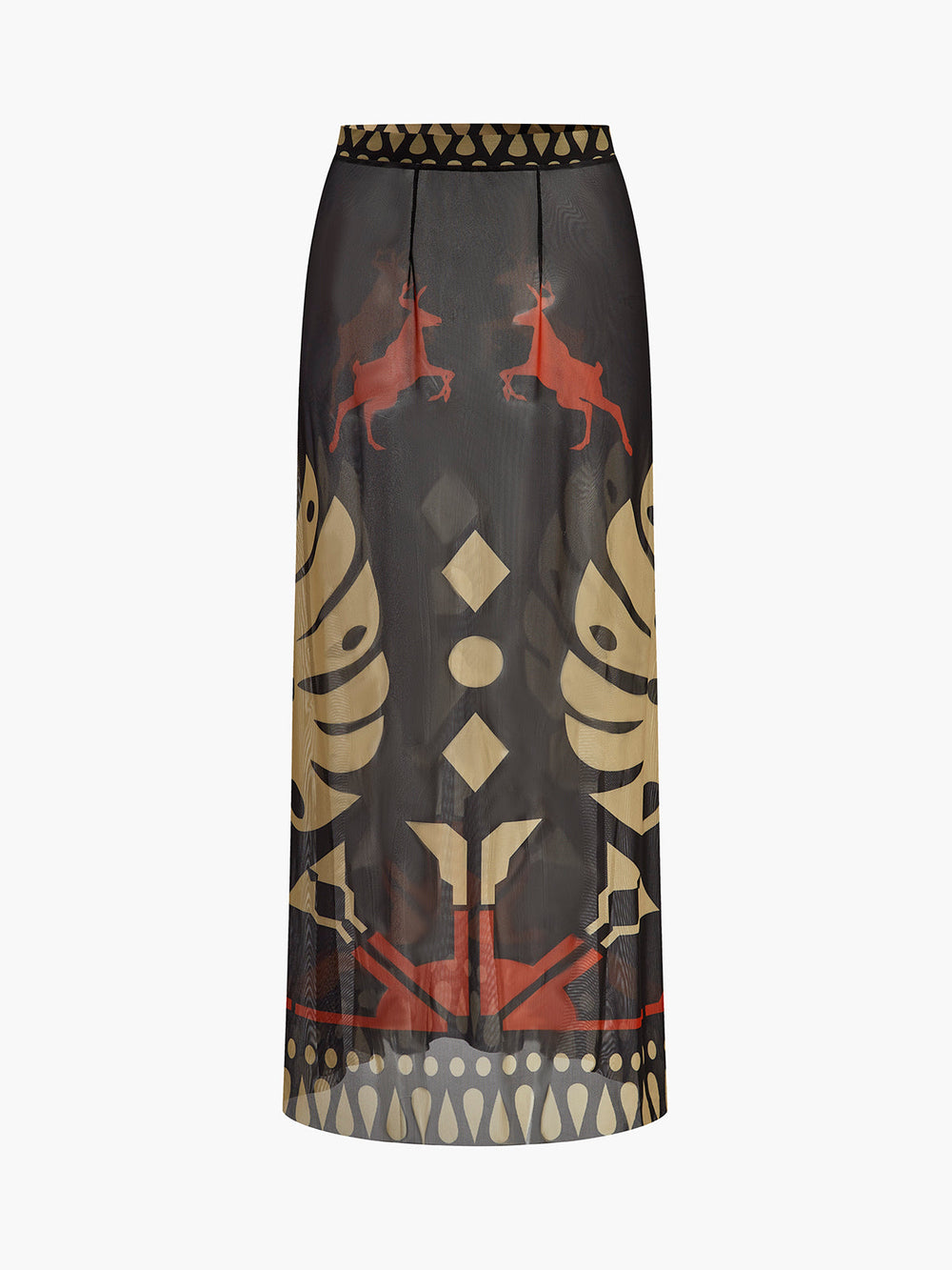 Sheer Printed Sarong Skirt  Liora Lane Boutique Kimonos & Cover Ups
