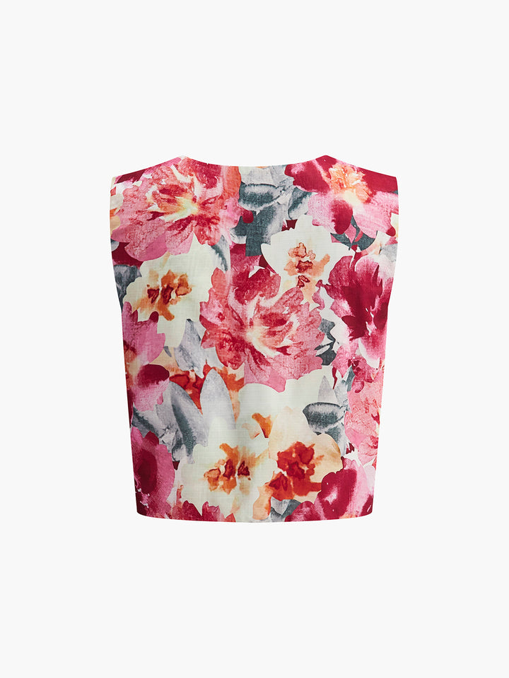 Floral Print Sleeveless Shorts Set  Liora Lane Boutique Short Sets