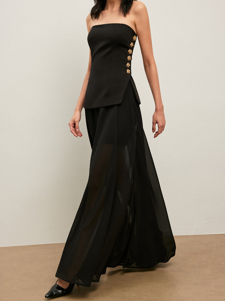 Semi-Sheer Chiffon Skirt  Liora Lane Boutique Skirts