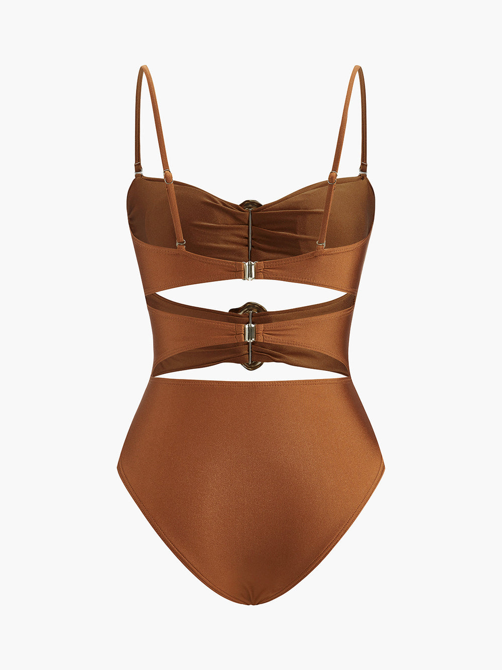 Metal Detail Cut-Out One-Piece  Liora Lane Boutique One-Pieces