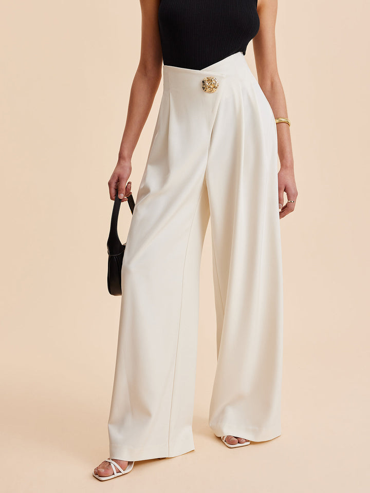 Embellished High-Waist Wide-Leg Pants  Liora Lane Boutique Pants