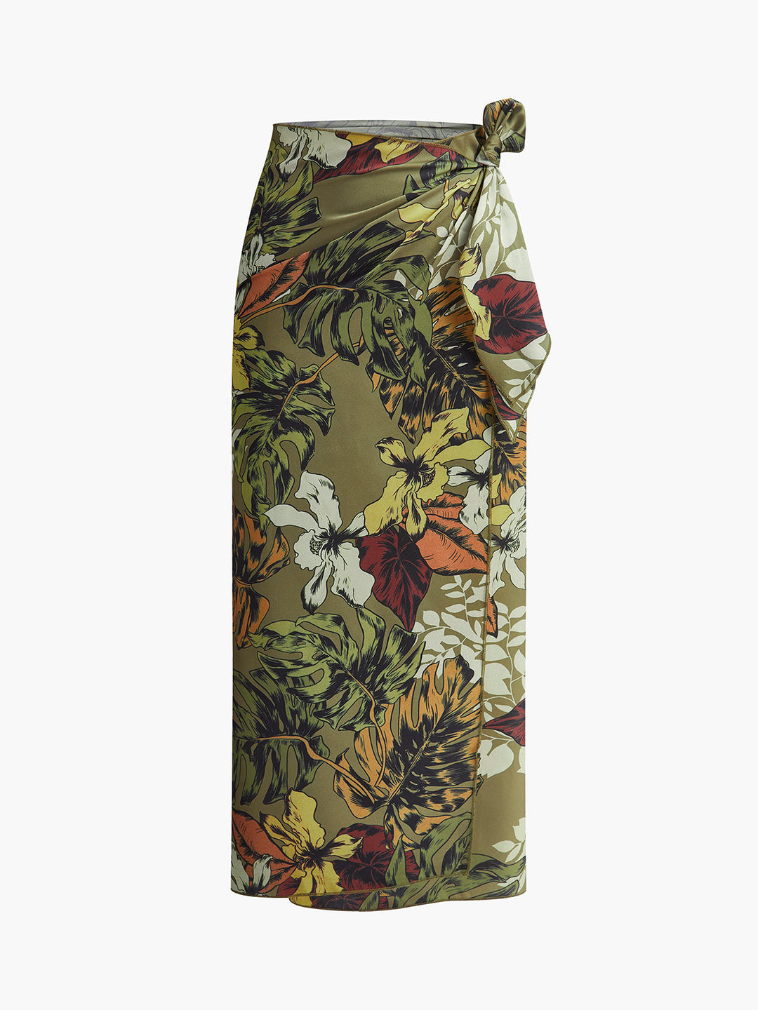 Tie Detail Floral Print Wrap Skirt  Liora Lane Boutique Skirts