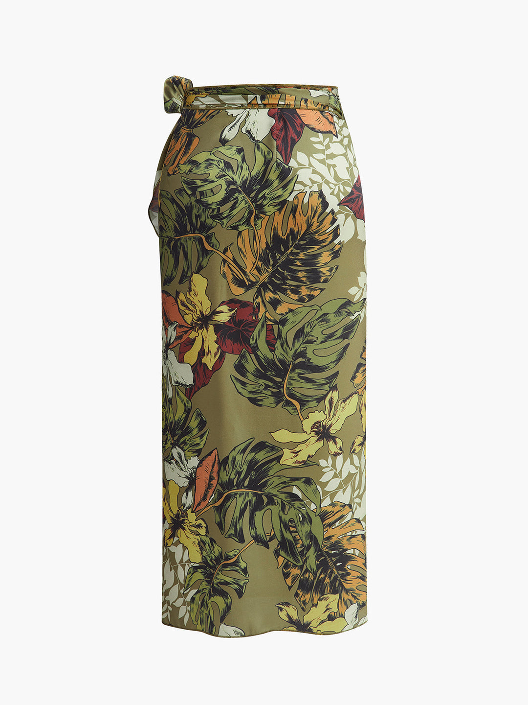 Tie Detail Floral Print Wrap Skirt  Liora Lane Boutique Skirts