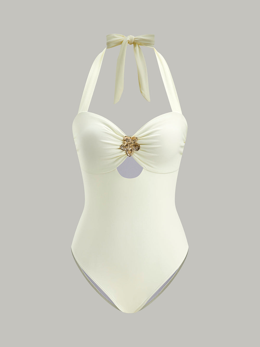 Bow Tie Halter One-Piece Swimsuit  Liora Lane Boutique One-Pieces