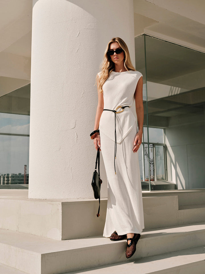 Semi-Sheer Triangle Skirt Set Without Belt  Liora Lane Boutique Sweater Co-ords