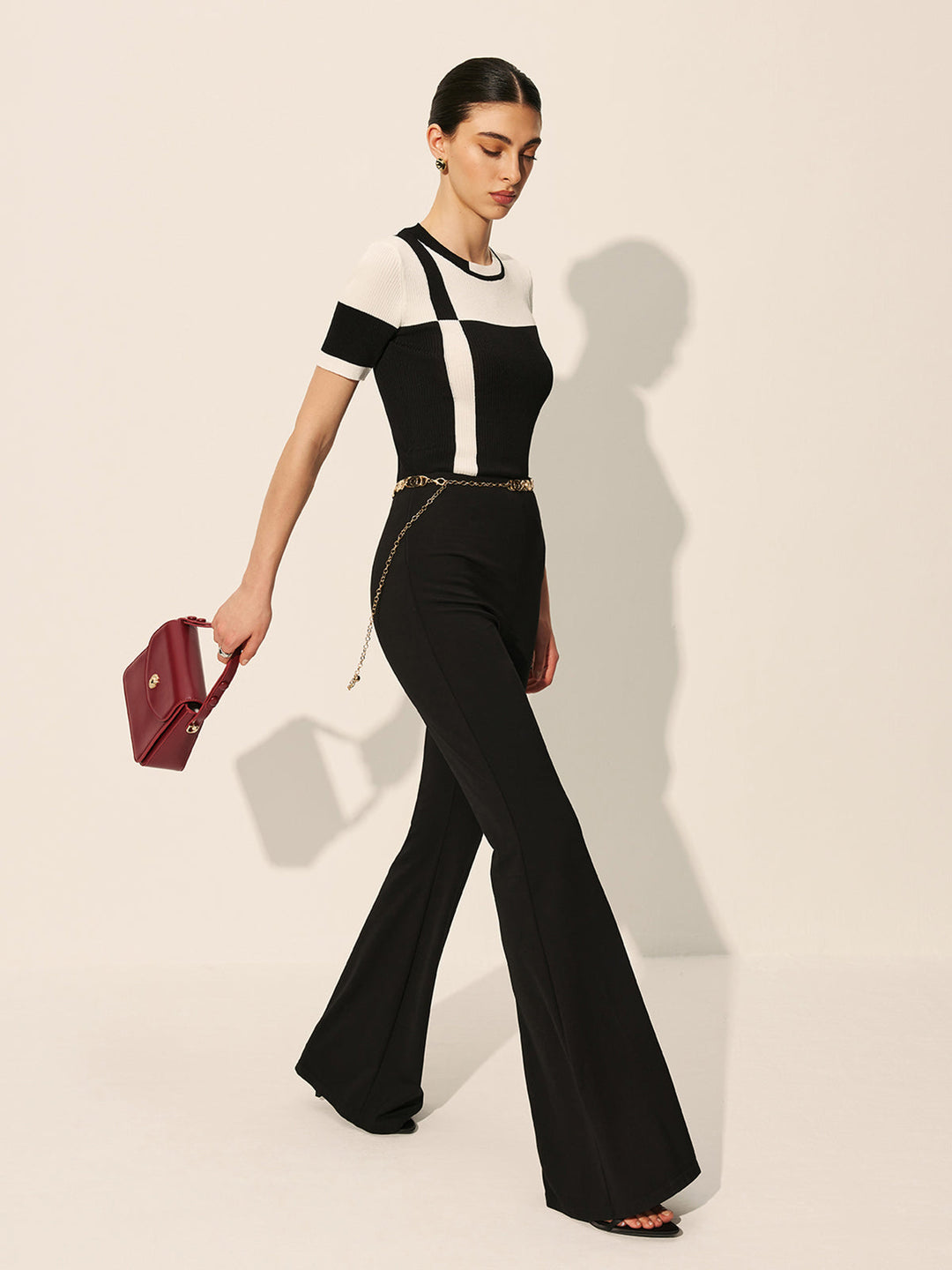 Color Block Ribbed Knit Top  Liora Lane Boutique Knit Tops