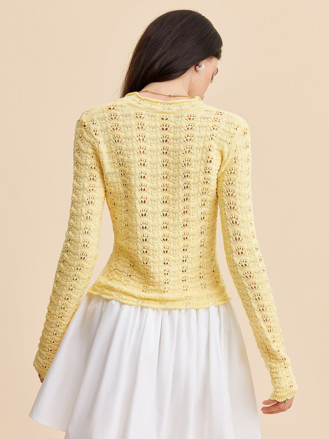 Tie-Front Crochet Knit Cardigan  Liora Lane Boutique Cardigans