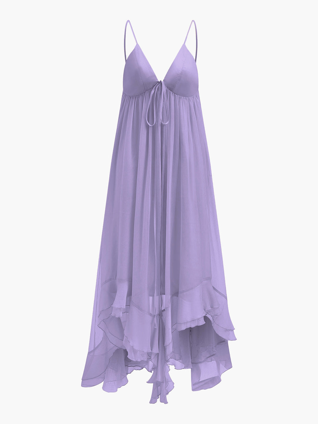 Semi-Sheer Chiffon Layered Dress With Cloak  Liora Lane Boutique Dresses