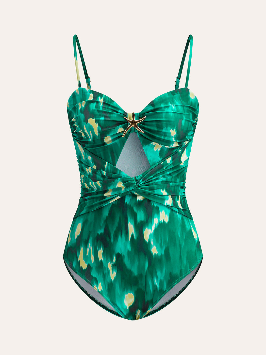 Starfish Detail Wrap One-Piece Swimsuit  Liora Lane Boutique One-Pieces Green / L 81.99