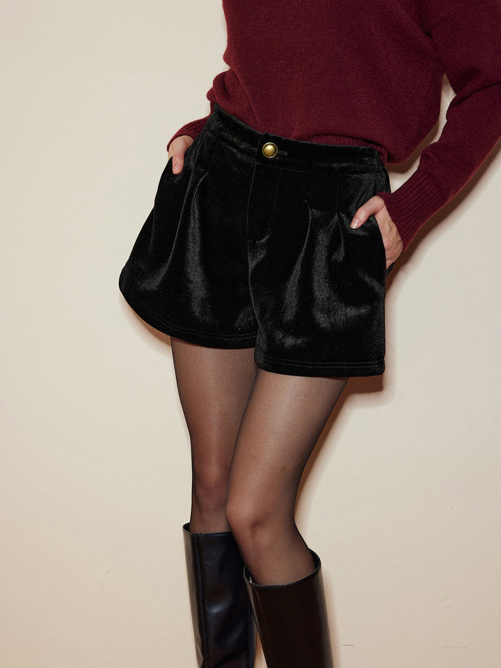 Velvet Cozy Shorts  Liora Lane Boutique Shorts