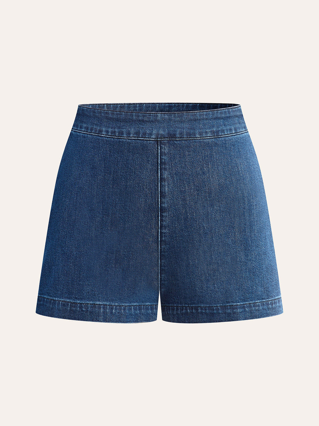 Metal Button Tie-Back Denim V-Neck Shorts Set  Liora Lane Boutique Short Sets
