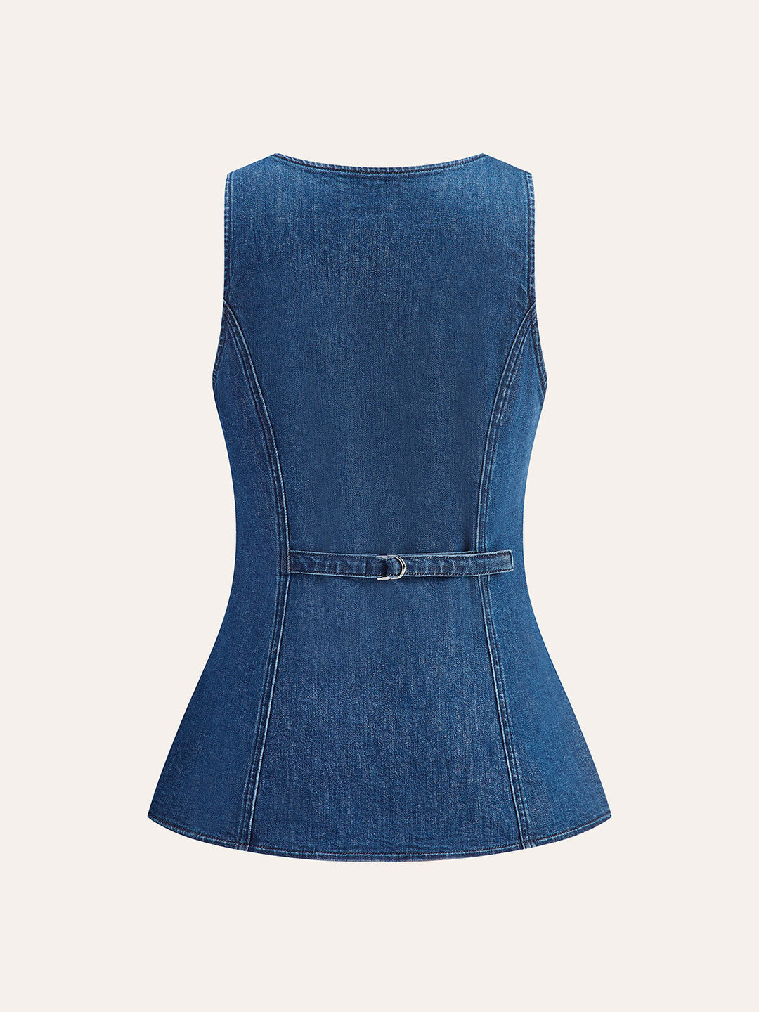 Metal Button Tie-Back Denim V-Neck Shorts Set  Liora Lane Boutique Short Sets