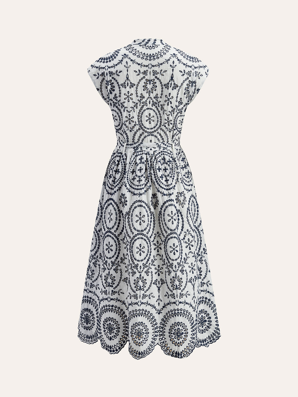 Embroidered V-Neck Belted Dress  Liora Lane Boutique Dresses