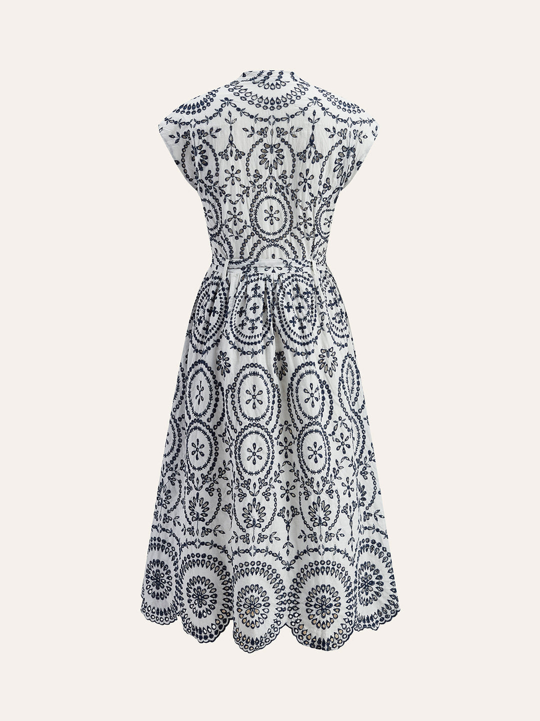 Embroidered V-Neck Belted Dress  Liora Lane Boutique Dresses