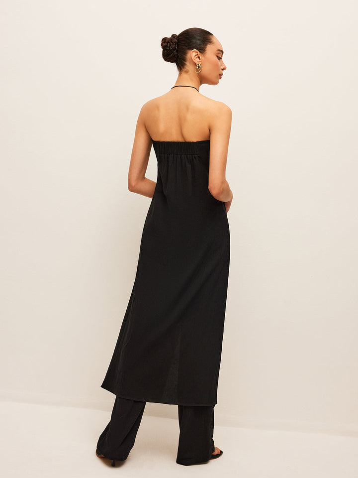 Cotton & Linen Tie-Front Top With Pants Set  Liora Lane Boutique Pant Sets