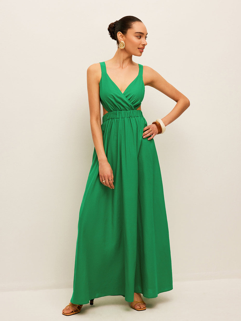 Cotton & Linen Back Tie Detail Dress  Liora Lane Boutique Dresses
