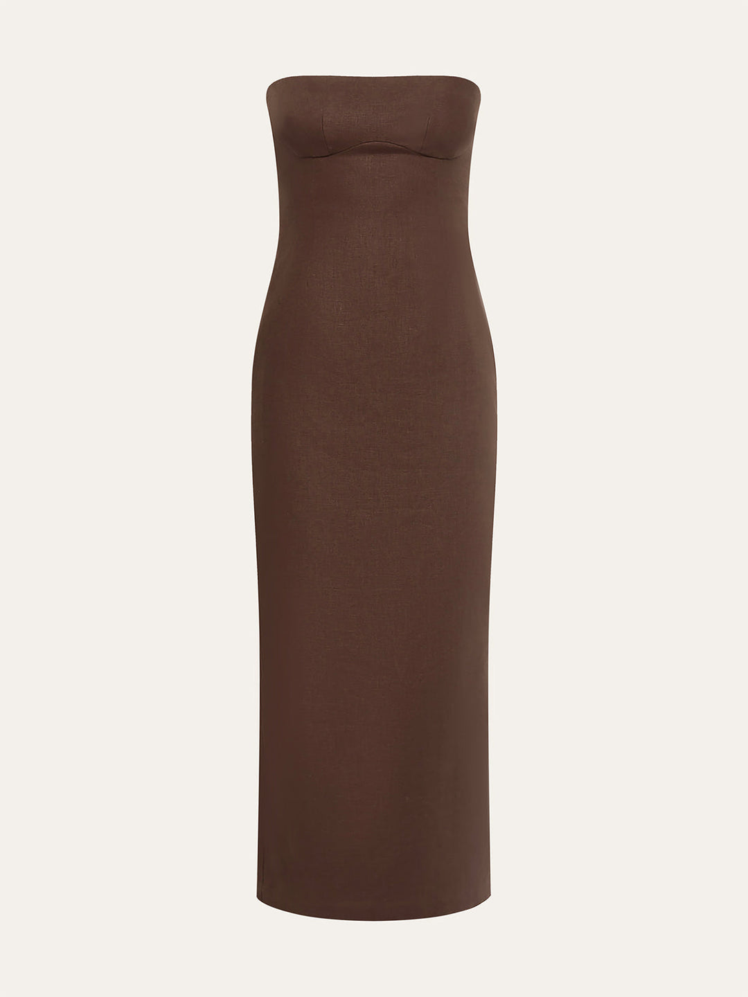 Floral Print Strapless Dress  Liora Lane Boutique Dresses Brown / XL 39.00