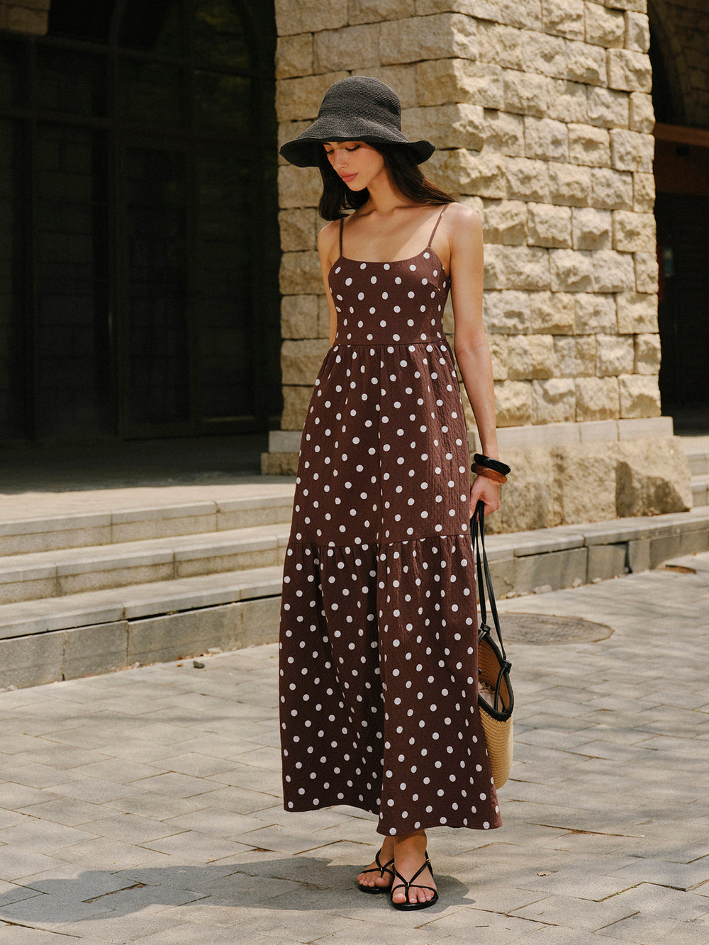 Cotton Backless Polka Dot Dress  Liora Lane Boutique Floral Dresses