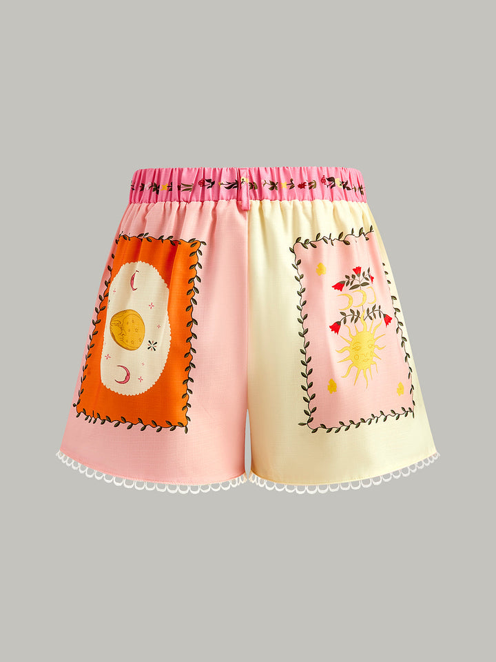 Belted Floral Print Shorts Set  Liora Lane Boutique Short Sets