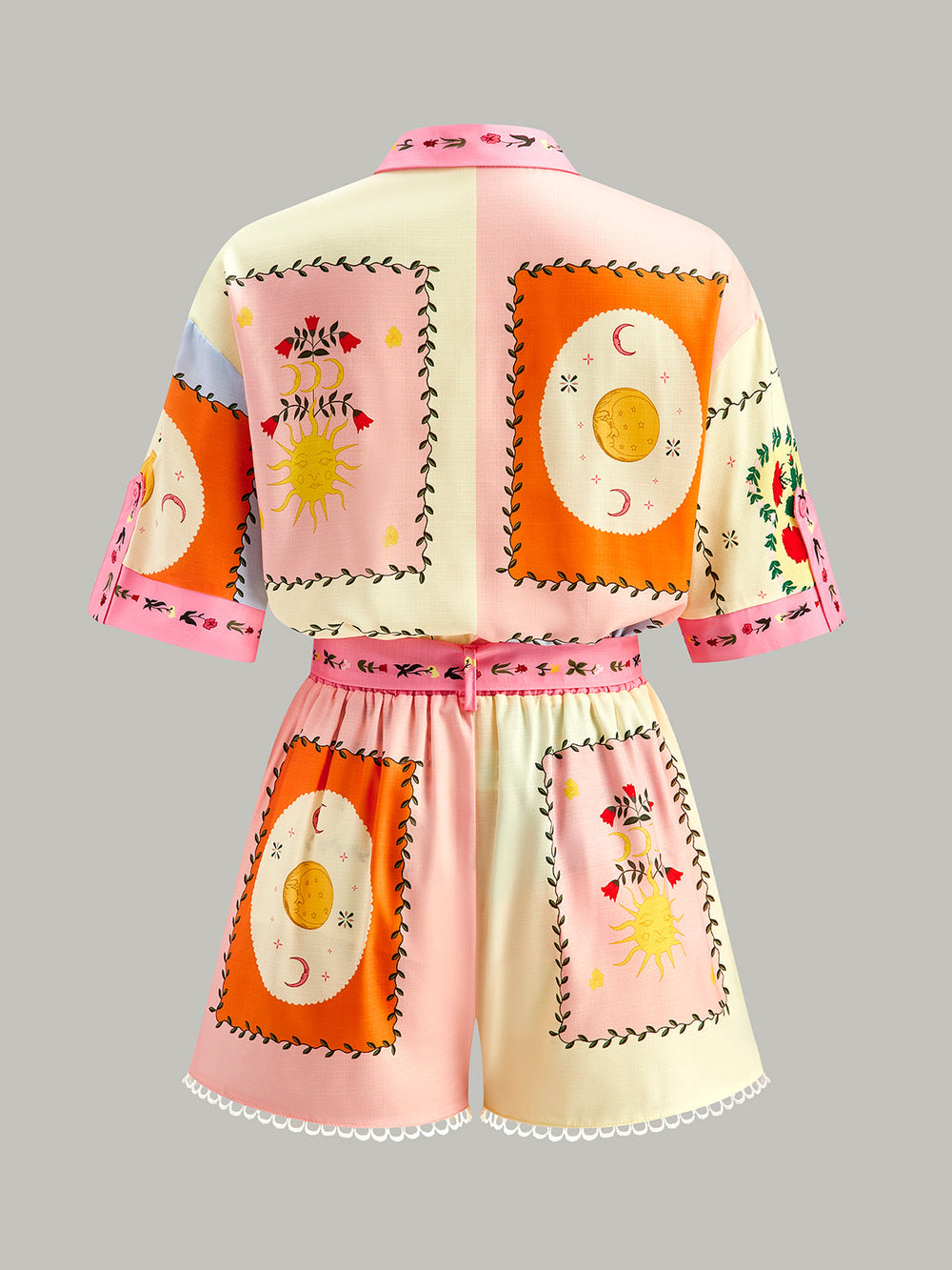 Belted Floral Print Shorts Set  Liora Lane Boutique Short Sets