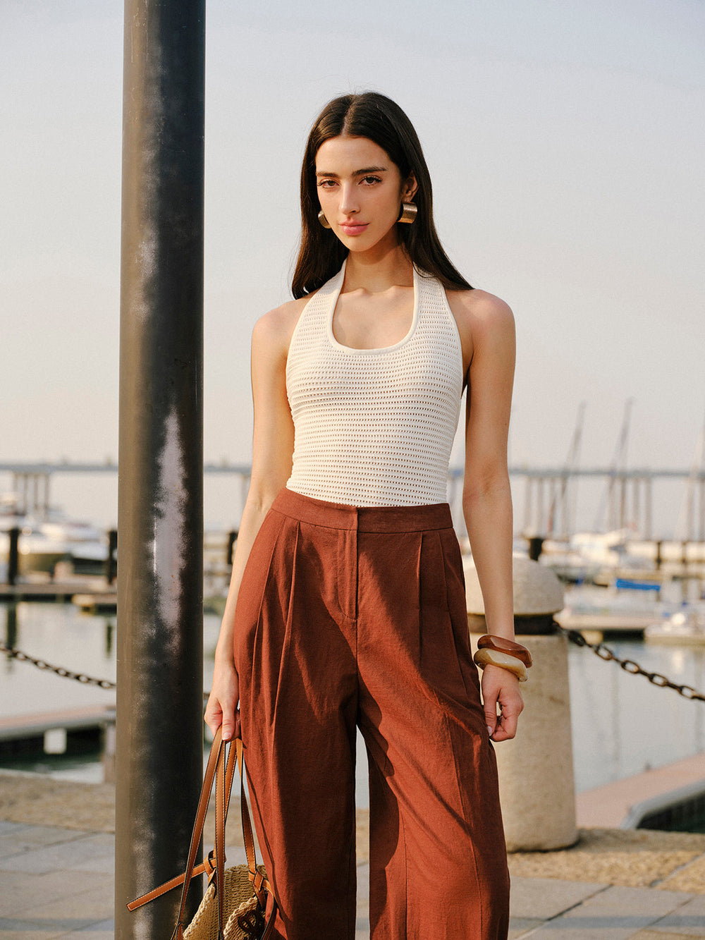 Halter Neck Knit Top  Liora Lane Boutique Knit Tops