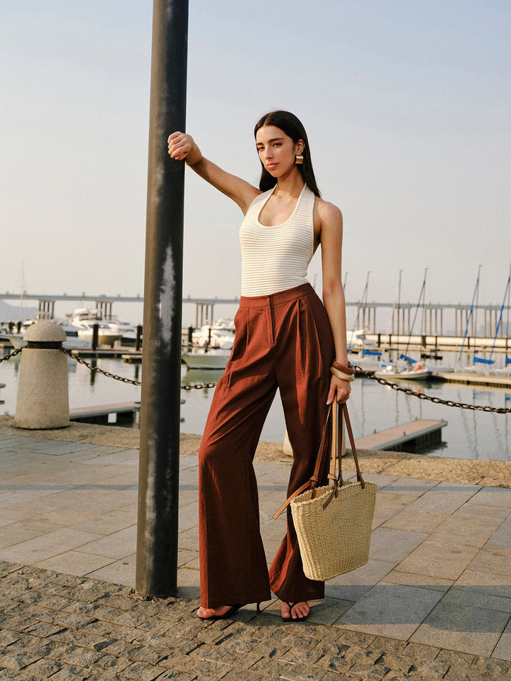 Halter Neck Knit Top  Liora Lane Boutique Knit Tops