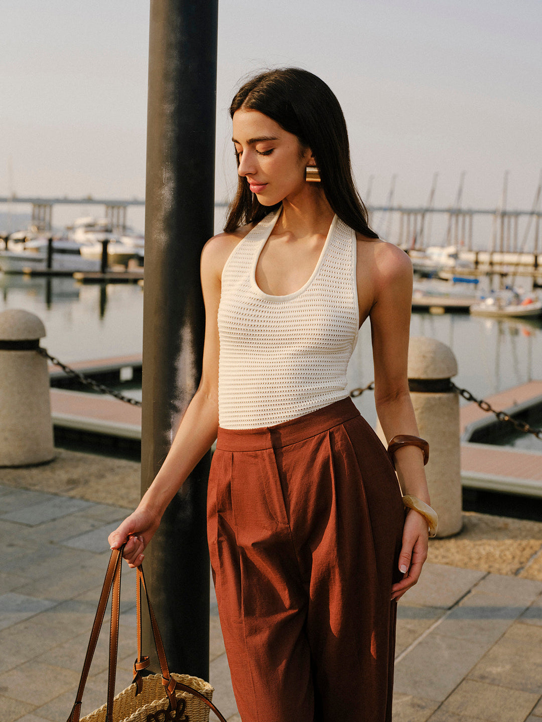 Halter Neck Knit Top  Liora Lane Boutique Knit Tops