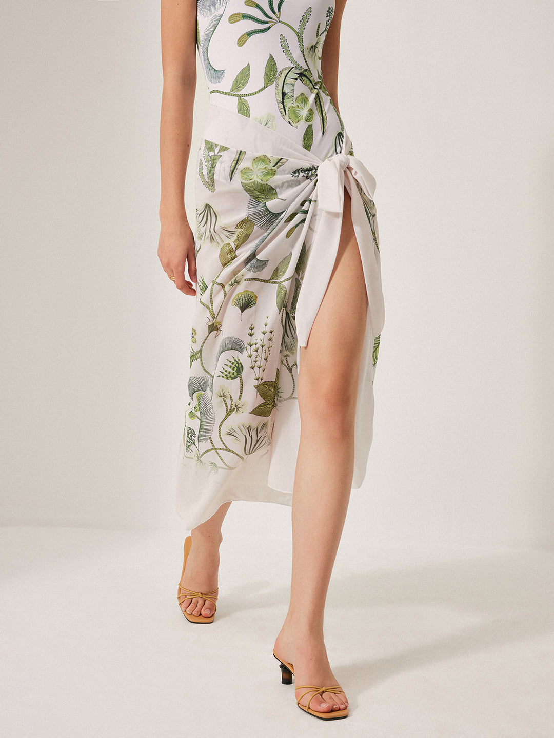 Chiffon Tie-Detail Cover-Up Skirt  Liora Lane Boutique Kimonos & Cover Ups Multicolor / One Size 89.99