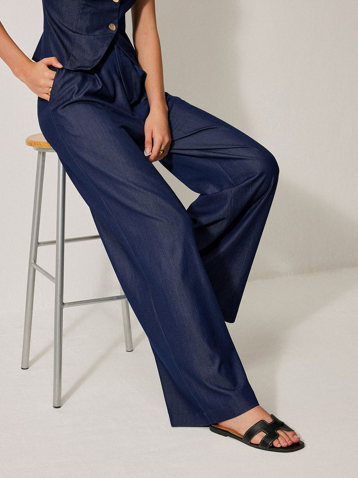 Mid-Waist Pocket Detail Pants  Liora Lane Boutique Pants