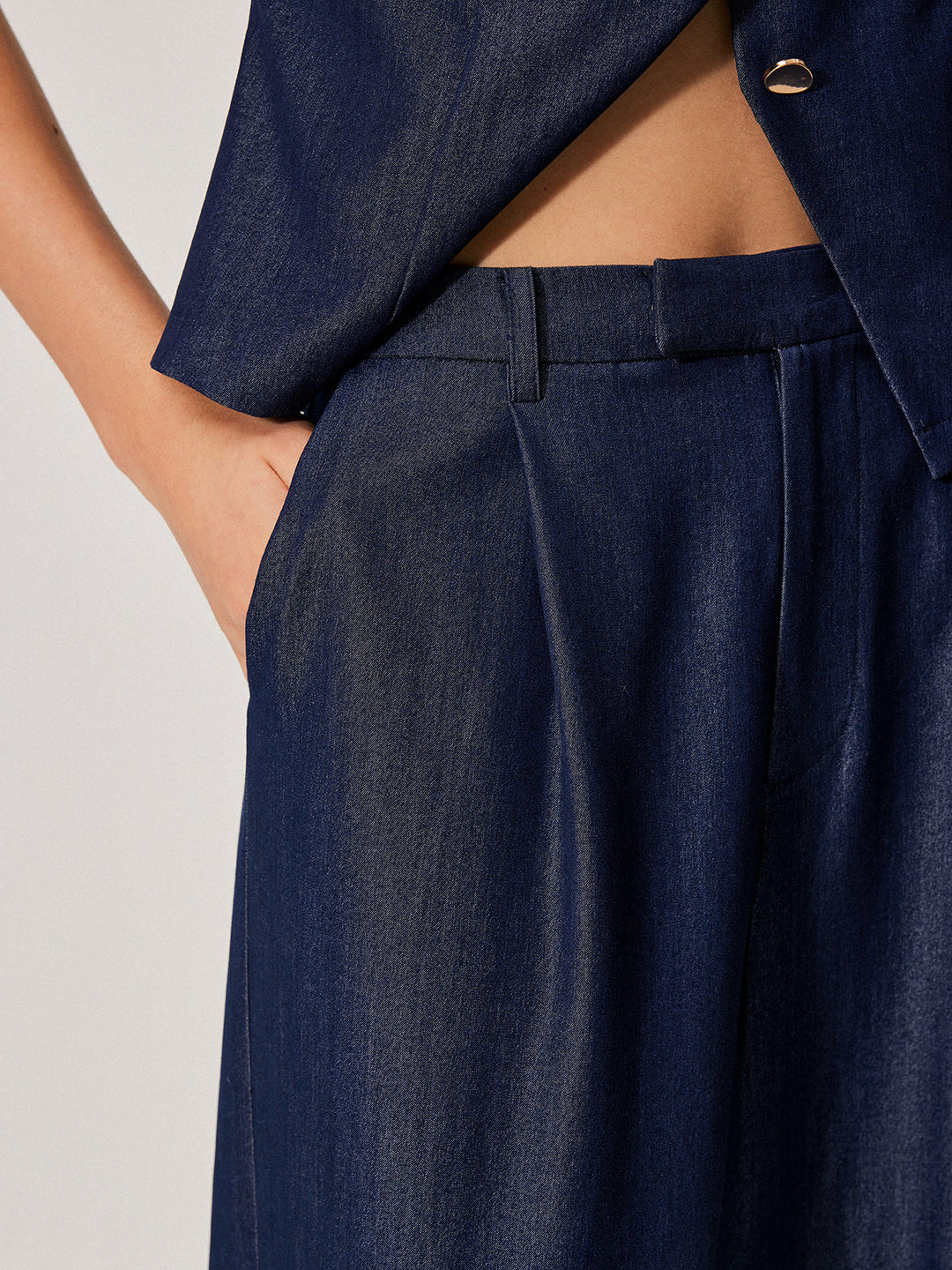 Mid-Waist Pocket Detail Pants  Liora Lane Boutique Pants
