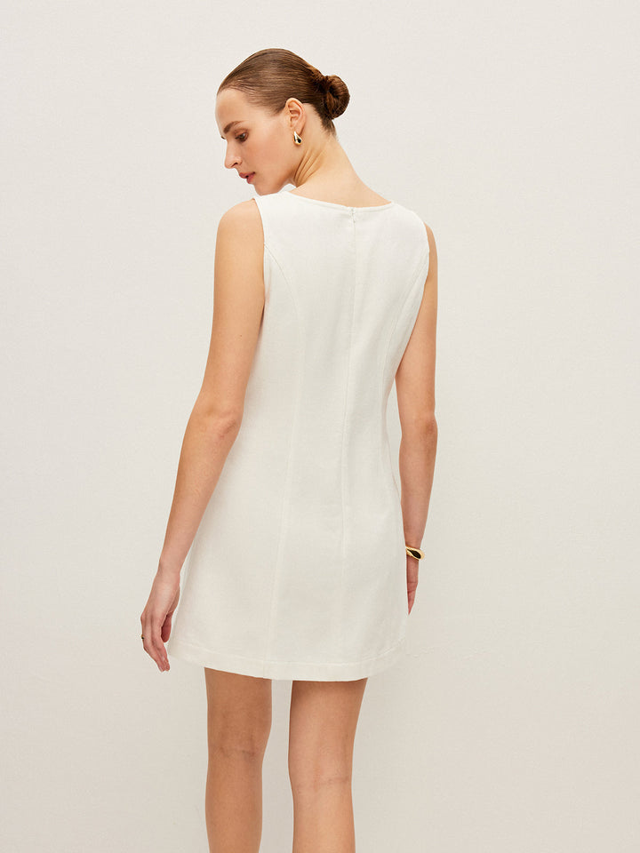 Sleeveless Denim Dress  Liora Lane Boutique Dresses