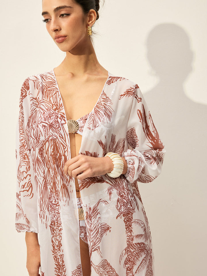 Floral Print Cover-Up Skirt  Liora Lane Boutique Kimonos & Cover Ups