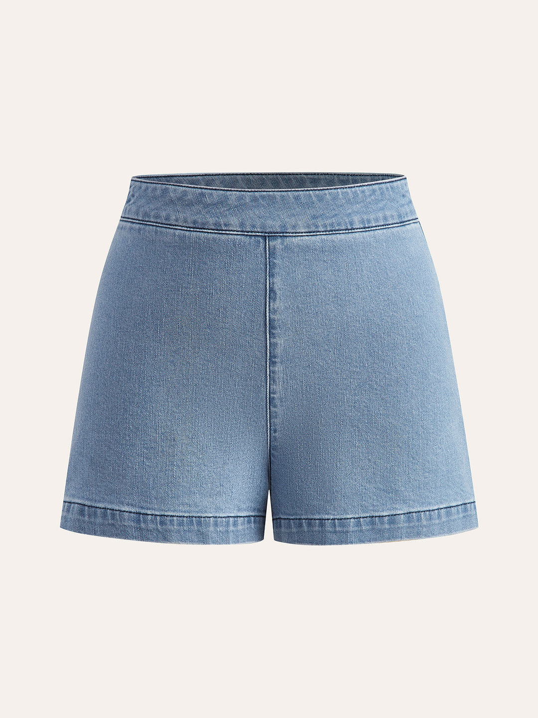 Metal Button Tie-Back Denim V-Neck Shorts Set  Liora Lane Boutique Short Sets