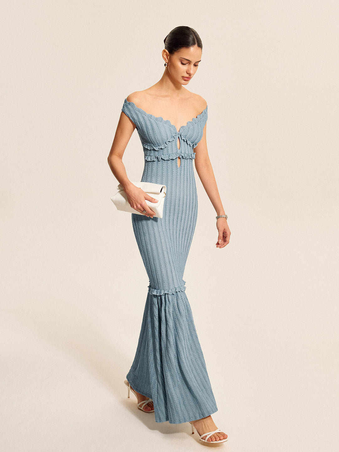 Off-Shoulder Ruffle Detail Dress  Liora Lane Boutique Dresses